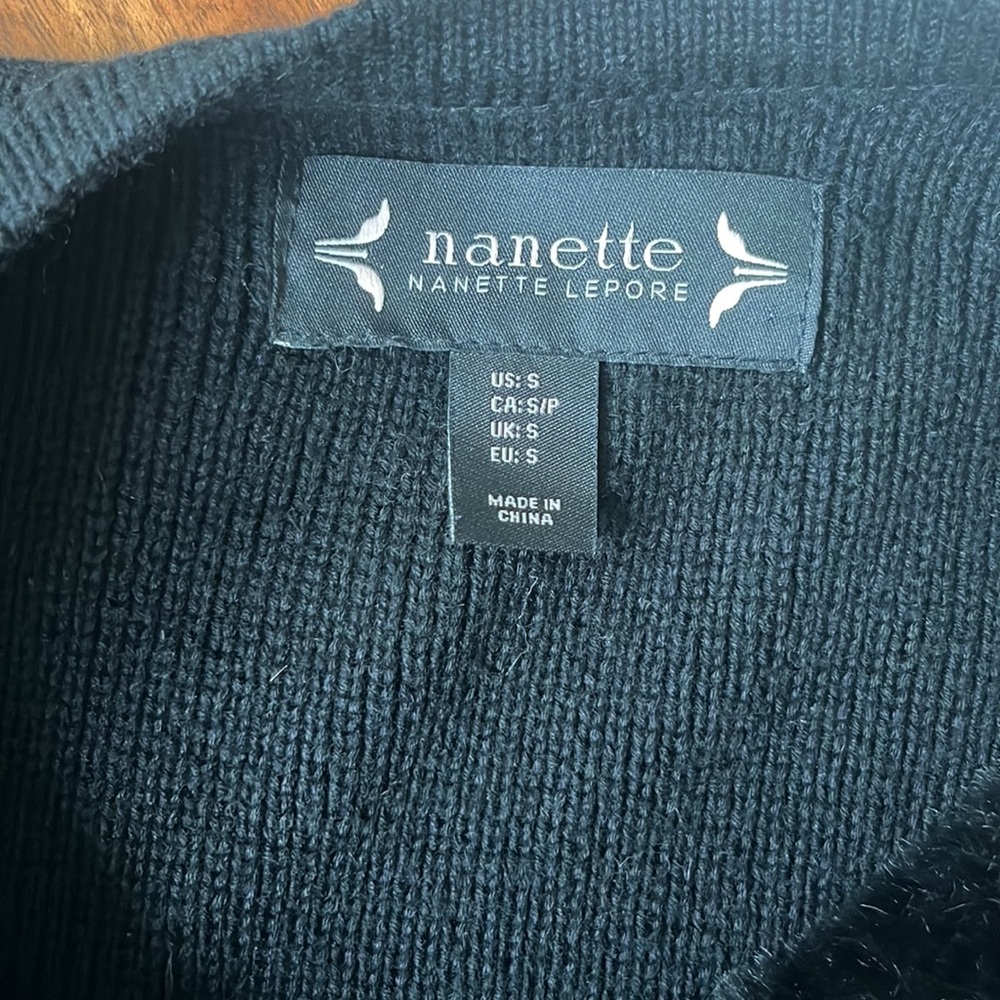 Nanette Lepore Black Faux Fur Vest - Picture 6 of 7